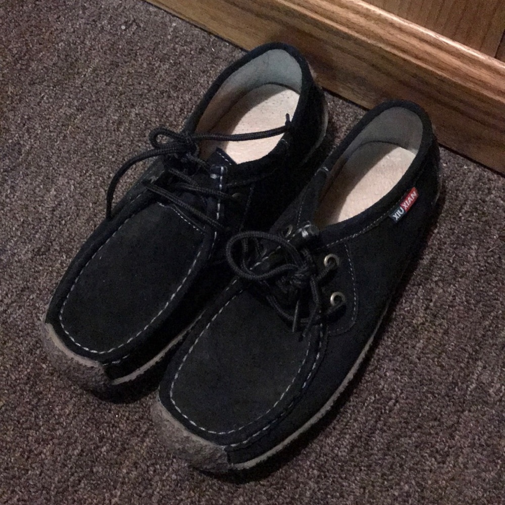 Women Snail Casual Lace-up Genuine Leather Flat